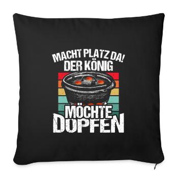 Macht platz da Dutch Oven Dopfen - Sofakissenbezug 45 x 45 cm - Schwarz - Vorne