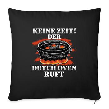 Der Dutch Oven ruft Dopfen Outdoor - Sofakissenbezug 45 x 45 cm - Schwarz - Vorne