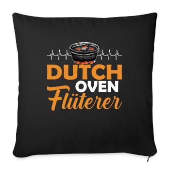 Dutch Oven Flüsterer Dopfen Outdoor - Sofakissenbezug 45 x 45 cm - Schwarz - Vorne