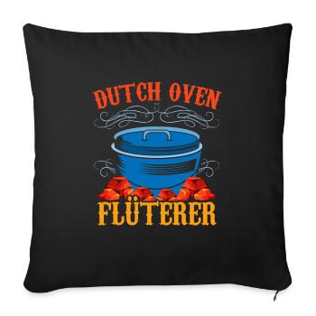 Dutch Oven Flüsterer Dopfen Outdoor - Sofakissenbezug 45 x 45 cm - Schwarz - Vorne