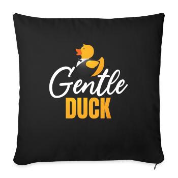 Gentle Badeente Gummiente - Sofakissenbezug 45 x 45 cm - Schwarz - Vorne