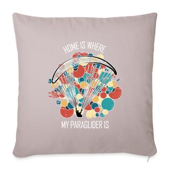 Parapente Gleitschirm Paragleiter Parapente - Housse de coussin décorative 45 x 45 cm - taupe clair - Devant