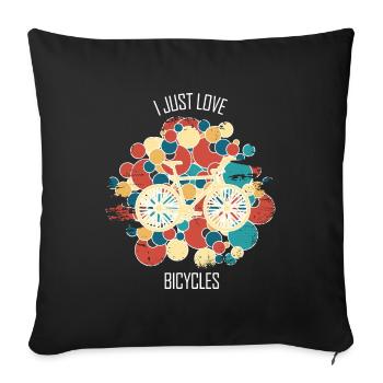 Bicycle repair shop Bicycle fitter Bicycle - Sofa pillowcase 17,3'' x 17,3'' (45 x 45 cm) - black - Front