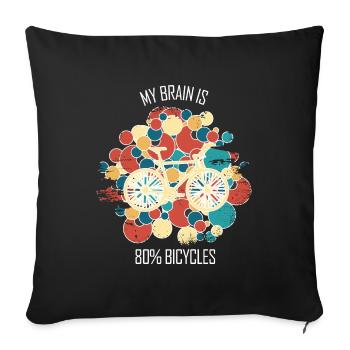 Bicycle Repair Bicycle Mechanic Bicycle Mechanic - Sofa pillowcase 17,3'' x 17,3'' (45 x 45 cm) - black - Front