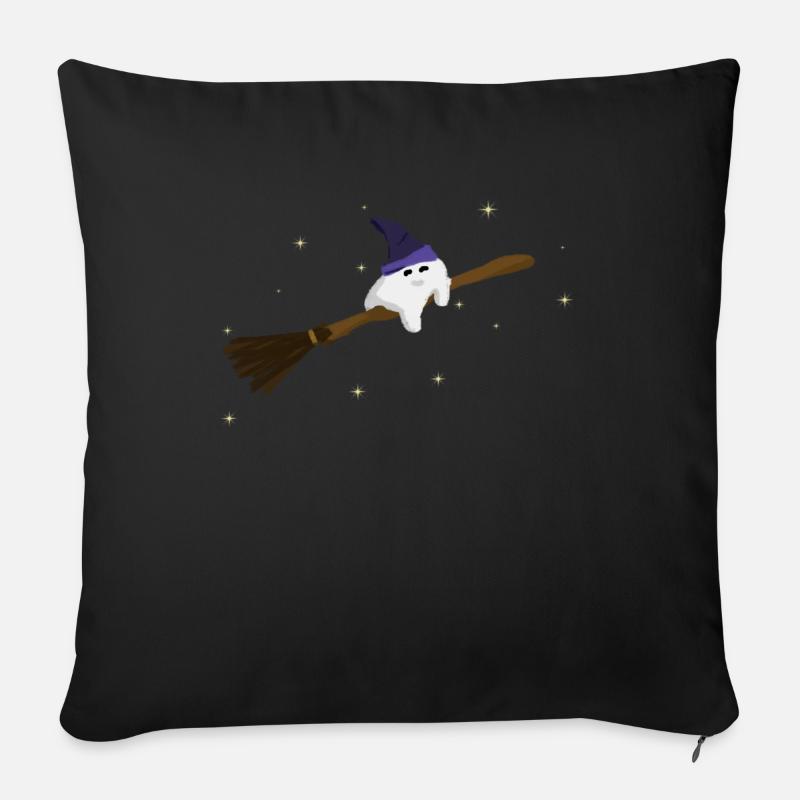 Pookie (weißer Ball) - Sofakissenbezug 45 x 45 cm - Schwarz