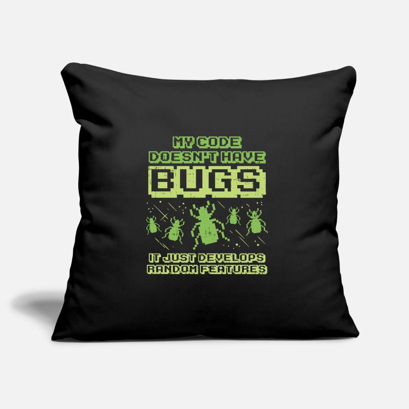 Code Bug Test Programmer Developer Developer Housse de coussin décorative 45 x 45 cm