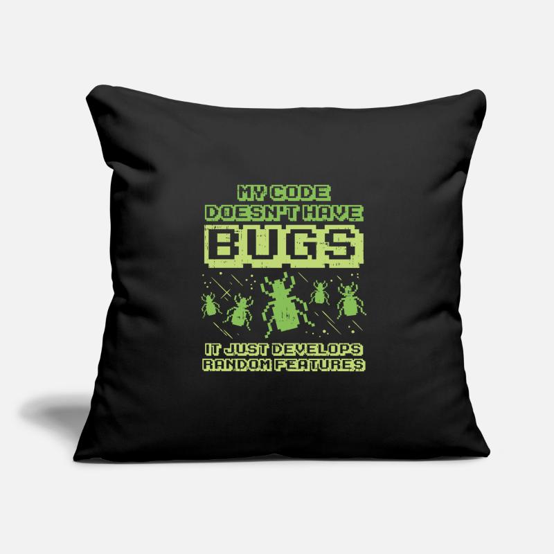 Code Bug Test Programmer Developer Developer Housse de coussin décorative 45 x 45 cm