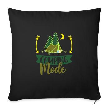 Camping - Sofakissenbezug 45 x 45 cm - Schwarz - Vorne