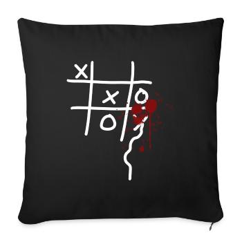 XXO 3 Wins Lost Funny Picture Game Night - Sofa pillowcase 17,3'' x 17,3'' (45 x 45 cm) - black - Front