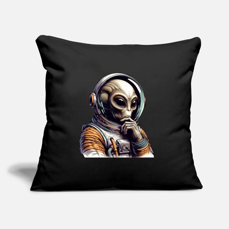 Aventure spatiale d’un cosmonaute extraterrestre Housse de coussin décorative 45 x 45 cm