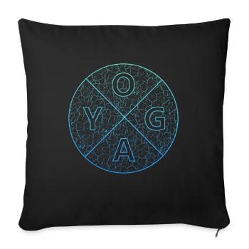Yoga yoga - Sofakissenbezug 45 x 45 cm - Schwarz - Vorne