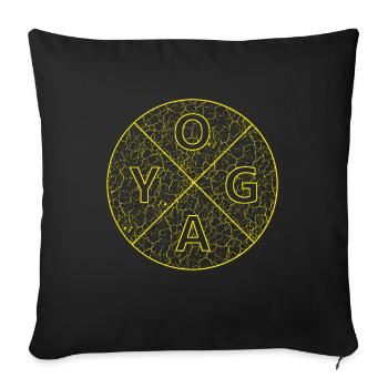 Yoga Design - Sofakissenbezug 45 x 45 cm - Schwarz - Vorne
