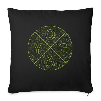 Yoga yoga - Sofakissenbezug 45 x 45 cm - Schwarz - Vorne
