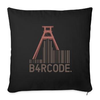 B4RCODE. Manger - Housse de coussin décorative 45 x 45 cm - noir - Devant