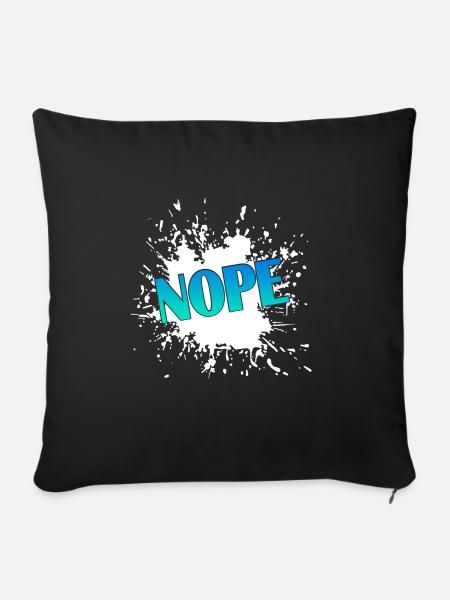 Nope - Sofakissenbezug 45 x 45 cm - Schwarz