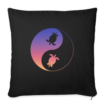 Schildkröten Schildkröte - Sofakissenbezug 45 x 45 cm - Schwarz - Vorne