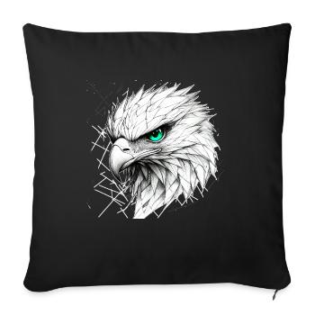 Libre comme l’aigle - Housse de coussin décorative 45 x 45 cm - noir - Devant