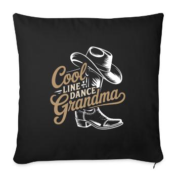 Coole Line Dance Oma. Oma hat Freude am Tanzen - Sofakissenbezug 45 x 45 cm - Schwarz - Vorne