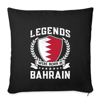 Vintage Design Bahraini Flag Bahrain - Sofa pillowcase 17,3'' x 17,3'' (45 x 45 cm) - black - Front