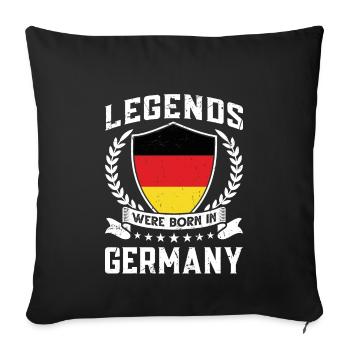 Vintage Design German Flag Germany - Sofa pillowcase 17,3'' x 17,3'' (45 x 45 cm) - black - Front