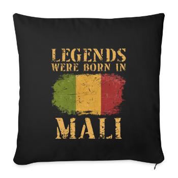 Vintage Design Malian Flag Mali - Sofa pillowcase 17,3'' x 17,3'' (45 x 45 cm) - black - Front