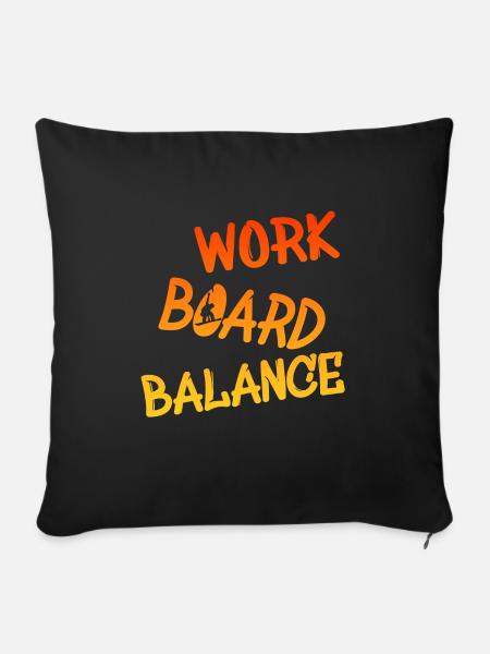 boarden, snowboarding - Sofakissenbezug 45 x 45 cm - Schwarz