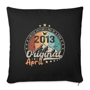2013 April 2013 Anniversary April 2013 April - Sofa pillowcase 17,3'' x 17,3'' (45 x 45 cm) - black - Front