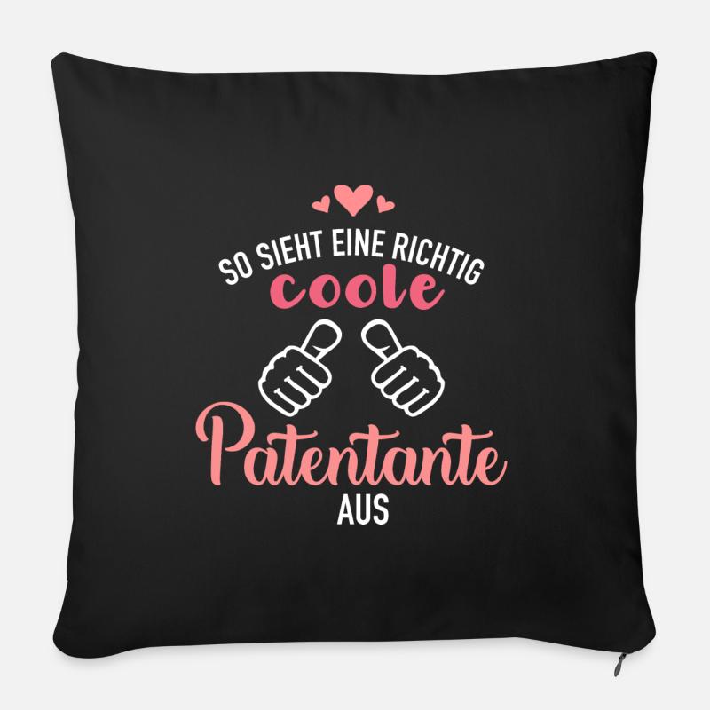 Patentante - Sofakissenbezug 45 x 45 cm - Schwarz