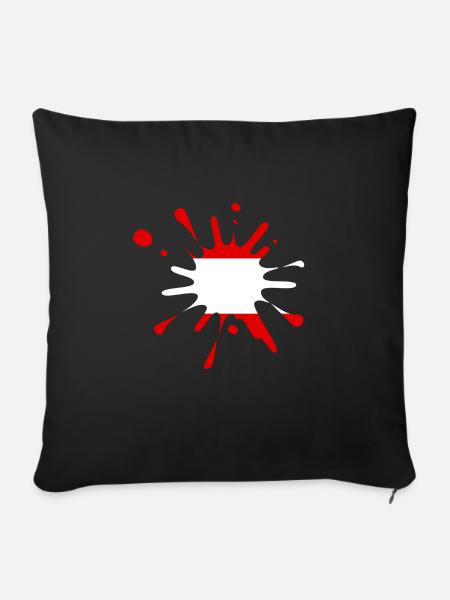 Österreich Austria - Sofakissenbezug 45 x 45 cm - Schwarz