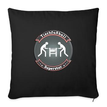 Table football Foosball Table football Foosball table football - Sofa pillowcase 17,3'' x 17,3'' (45 x 45 cm) - black - Front