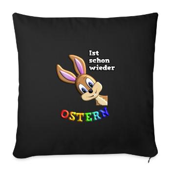 Easter Easter - Sofa pillowcase 17,3'' x 17,3'' (45 x 45 cm) - black - Front