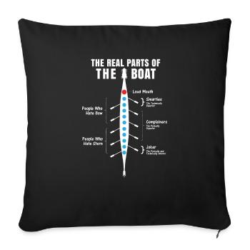 Sports aquatiques de remise en forme pour les rameurs - Housse de coussin décorative 45 x 45 cm - noir - Devant