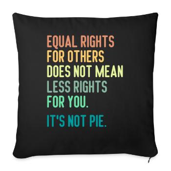 Equal Rights For Others - Sofa pillowcase 17,3'' x 17,3'' (45 x 45 cm) - black - Front