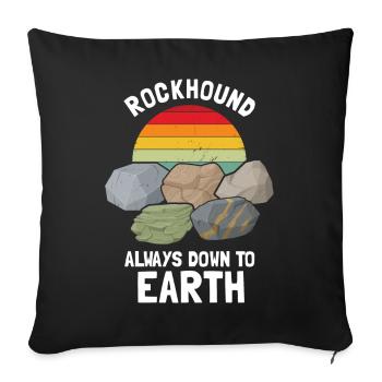 Mineraliensammler und Erze Mineralien Fan - Sofakissenbezug 45 x 45 cm - Schwarz - Vorne