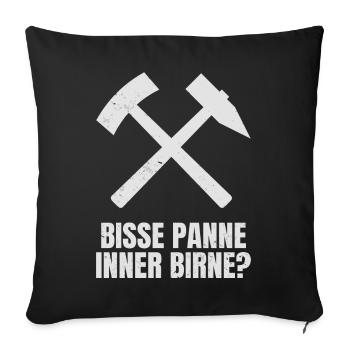 Bisse Panne Inner Birne? Schlägel Und Eisen - Sofakissenbezug 45 x 45 cm - Schwarz - Vorne