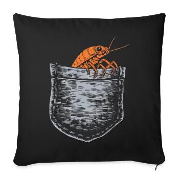 Assel - Sofakissenbezug 45 x 45 cm - Schwarz - Vorne