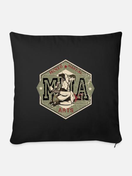 MMA - Sofakissenbezug 45 x 45 cm - Schwarz