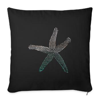 étoile de mer - Housse de coussin décorative 45 x 45 cm - noir - Devant
