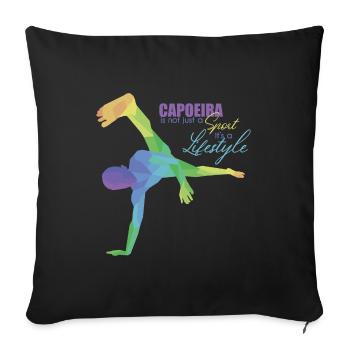 Capoeira - Sofa pillowcase 17,3'' x 17,3'' (45 x 45 cm) - black - Front