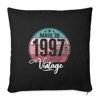 Vintage Made in 1997 Year of birth 1997 Birthday - Sofa pillowcase 17,3'' x 17,3'' (45 x 45 cm) - black - Front