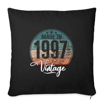 Vintage Made in 1997 Year of birth 1997 Birthday - Sofa pillowcase 17,3'' x 17,3'' (45 x 45 cm) - black - Front
