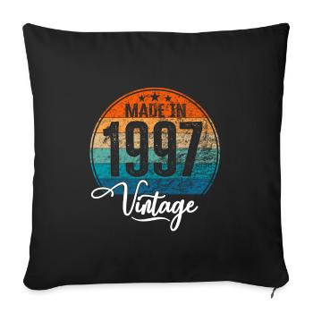 Vintage Made in 1997 Year of birth 1997 Birthday - Sofa pillowcase 17,3'' x 17,3'' (45 x 45 cm) - black - Front