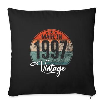 Vintage Made in 1997 Year of birth 1997 Birthday - Sofa pillowcase 17,3'' x 17,3'' (45 x 45 cm) - black - Front