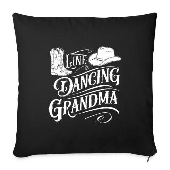 Line Dancing Granny Country Dance - Line Dancing - Sofa pillowcase 17,3'' x 17,3'' (45 x 45 cm) - black - Front