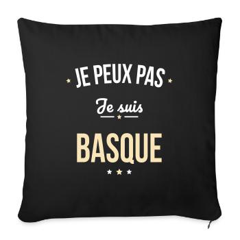 Je peux pas je suis Basque - Housse de coussin décorative 45 x 45 cm - noir - Devant