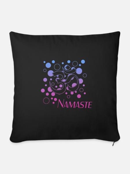 Namaste - Sofakissenbezug 45 x 45 cm - Schwarz