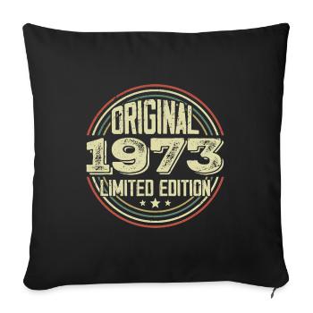 1973 Birthday Partys, ein legendärer Jahrgang - Sofakissenbezug 45 x 45 cm - Schwarz - Vorne