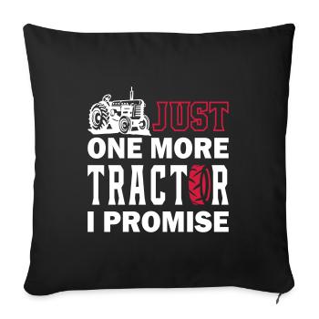 Just One More Tractor - Housse de coussin décorative 45 x 45 cm - noir - Devant