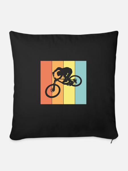 Biker MIT Biken - Sofakissenbezug 45 x 45 cm - Schwarz