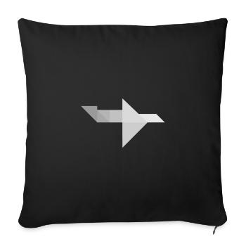 Avion - Tangram - Housse de coussin décorative 45 x 45 cm - noir - Devant